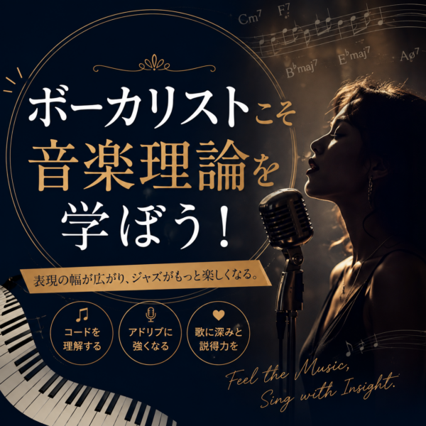 ボーカリストこそ音楽理論を学ぼう！プロの音楽家も学ぶ個人レッスン｜神戸市灘区サークル音楽教室