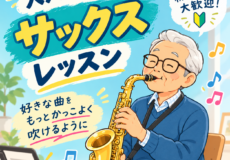 シニア世代におすすめ！サックス個人レッスンで音楽の趣味をはじめよう！神戸市灘区サークル音楽教室
